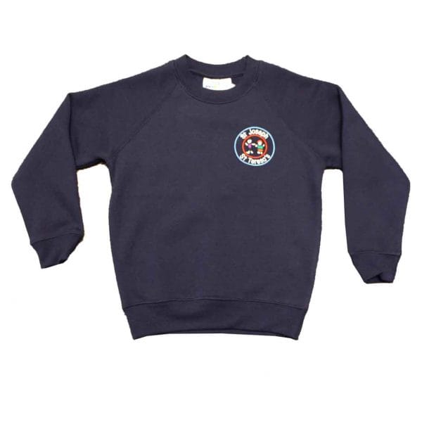 Navy Crew Neck Sweathshirt w/Logo