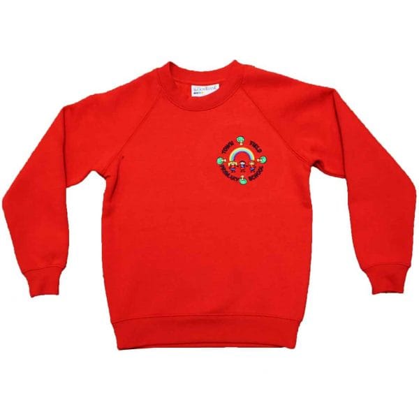 Town Field Primary Red Sweatshirt w/Logo