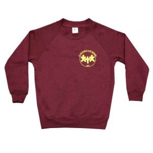 Rossington Maroon Crew Neck Sweatshirt w/Logo