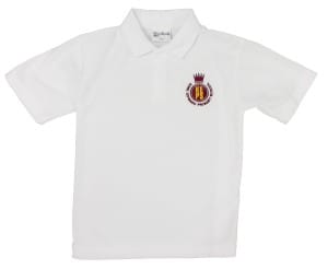 King Edward White Polo Shirt w/Logo