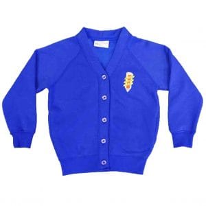 Weddington Primary Girls Royal Blue Cardigan w/Logo