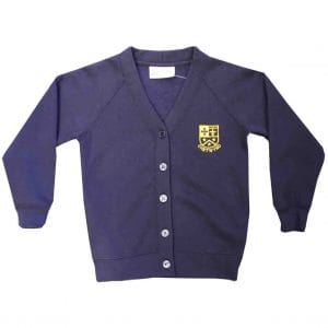 Chetwynd Girls Navy Cardigan w/Logo