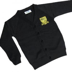 Girls Black Cardigan With Badge