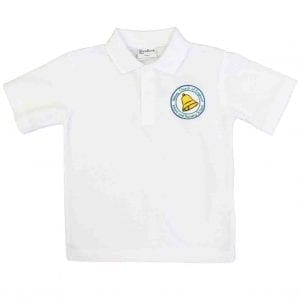 Abbey CofE Infant White Polo Shirt w/logo
