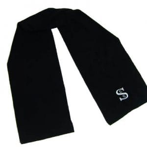 St Crispins Black Fleece Scarf With Logo