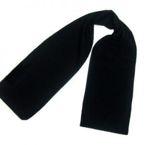 Plain Black Fleece Scarf