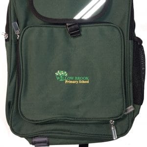 Willow Brook Bottle Green Backpack w/Logo