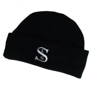 St Crispins Black Fleece Hat With Logo