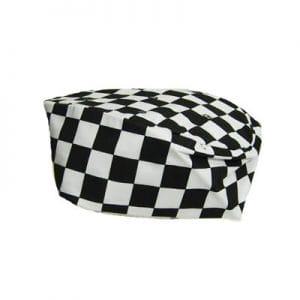 Hollygirt Chefs Check Skull Cap - One Size