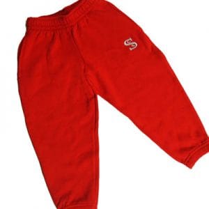 St Crispins Red Jogging Bottoms With Logo