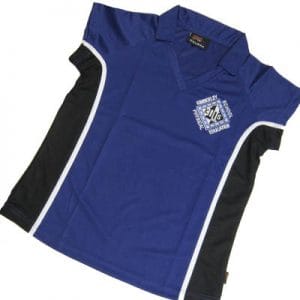 Kimberley Fitted Royal/Black P.E Polo Shirt w/Logo