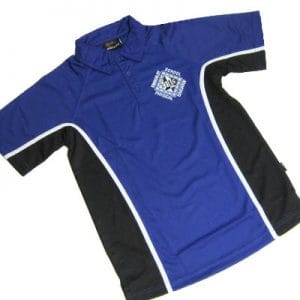 Kimberley Standard Fit Royal/Black P.E Polo Shirt w/Logo