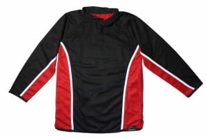 Rushcliffe Boys Black Reversible Rugby Shirt With Red Band