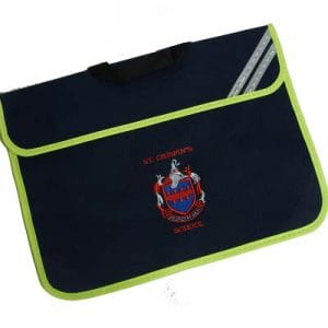 St Crispins Navy High Visibility Book Bag With Logo