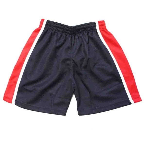 St Crispins Unisex Navy/Red Sports Shorts