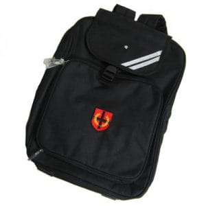 E. Martyrs Academy Jnr Black Backpack w/Logo (Optional)