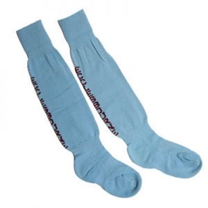 Sky/Maroon Games Socks