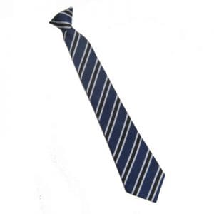 Friesland Navy Striped Clip-On Tie 16"