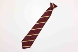 St John Houghton Mrn/Gld Striped Clip-on Tie