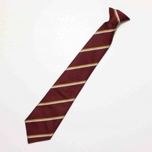 St John Houghton Mrn/Gld Striped Clip-on Tie
