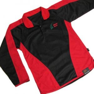 Rushey Mead Boys Red/Black Sports Top w/Logo