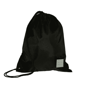 St Werburgh's Draw String Bag Black w/Logo