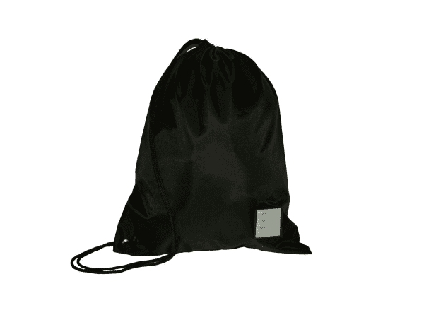 St Werburgh's Draw String Bag Black w/Logo