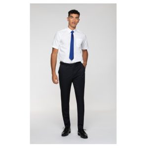 Banner Slimbridge Black Flat Front Trousers - Slim Fit