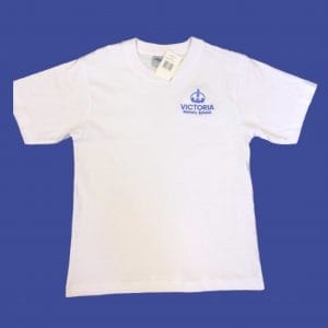 Victoria Primary White P.E T-Shirt w/Logo