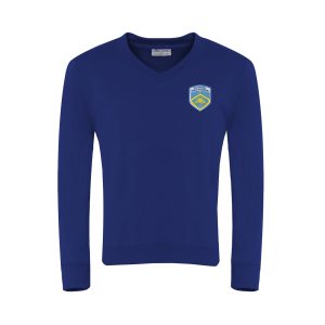 Tornedale Royal Vee Neck Sweatshirt w/Logo