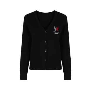 Wilsthorpe Girls Black Cardigan w/Logo