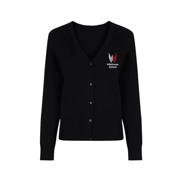Wilsthorpe Girls Black Cardigan w/Logo